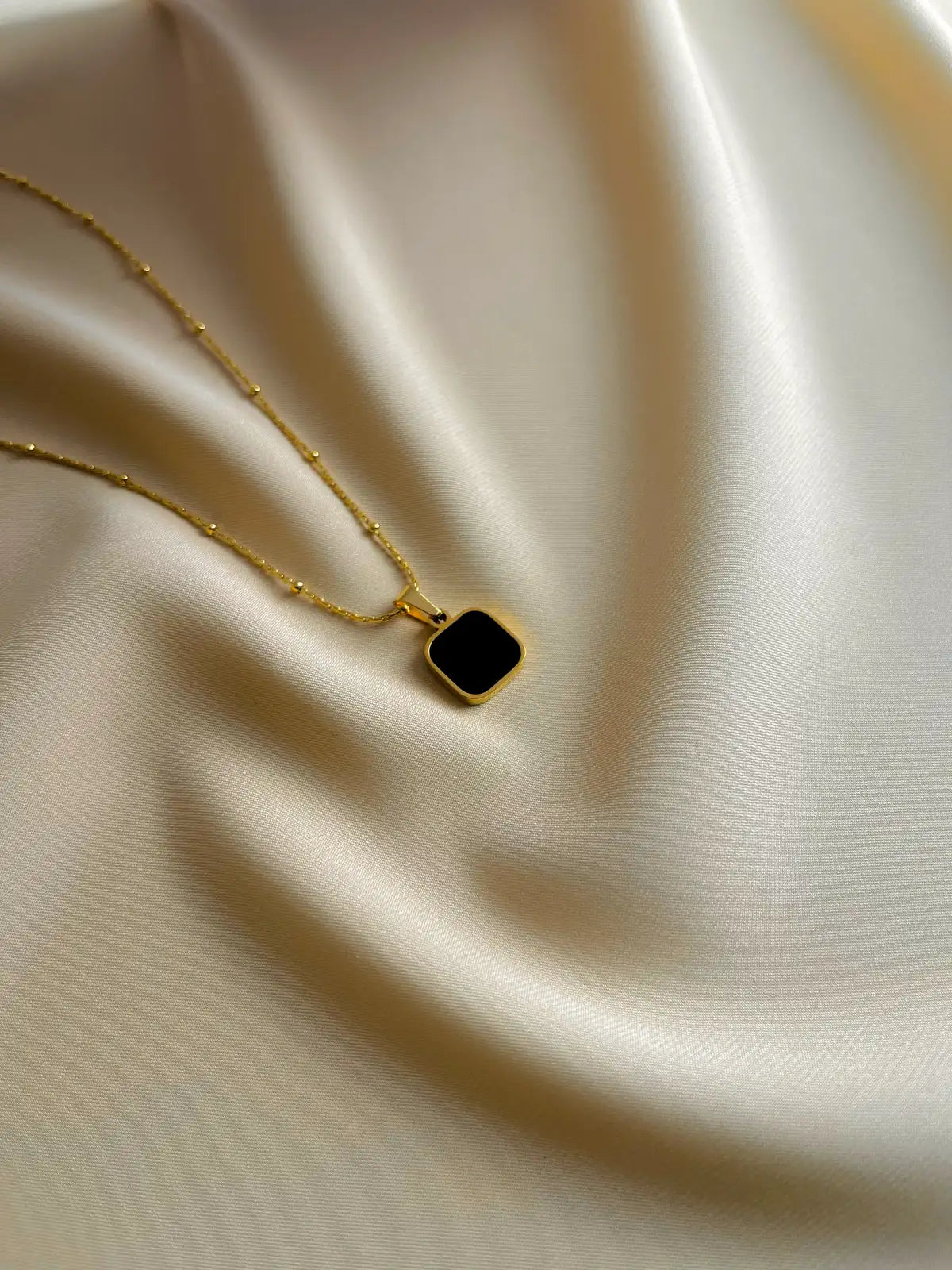 Black Square Necklace