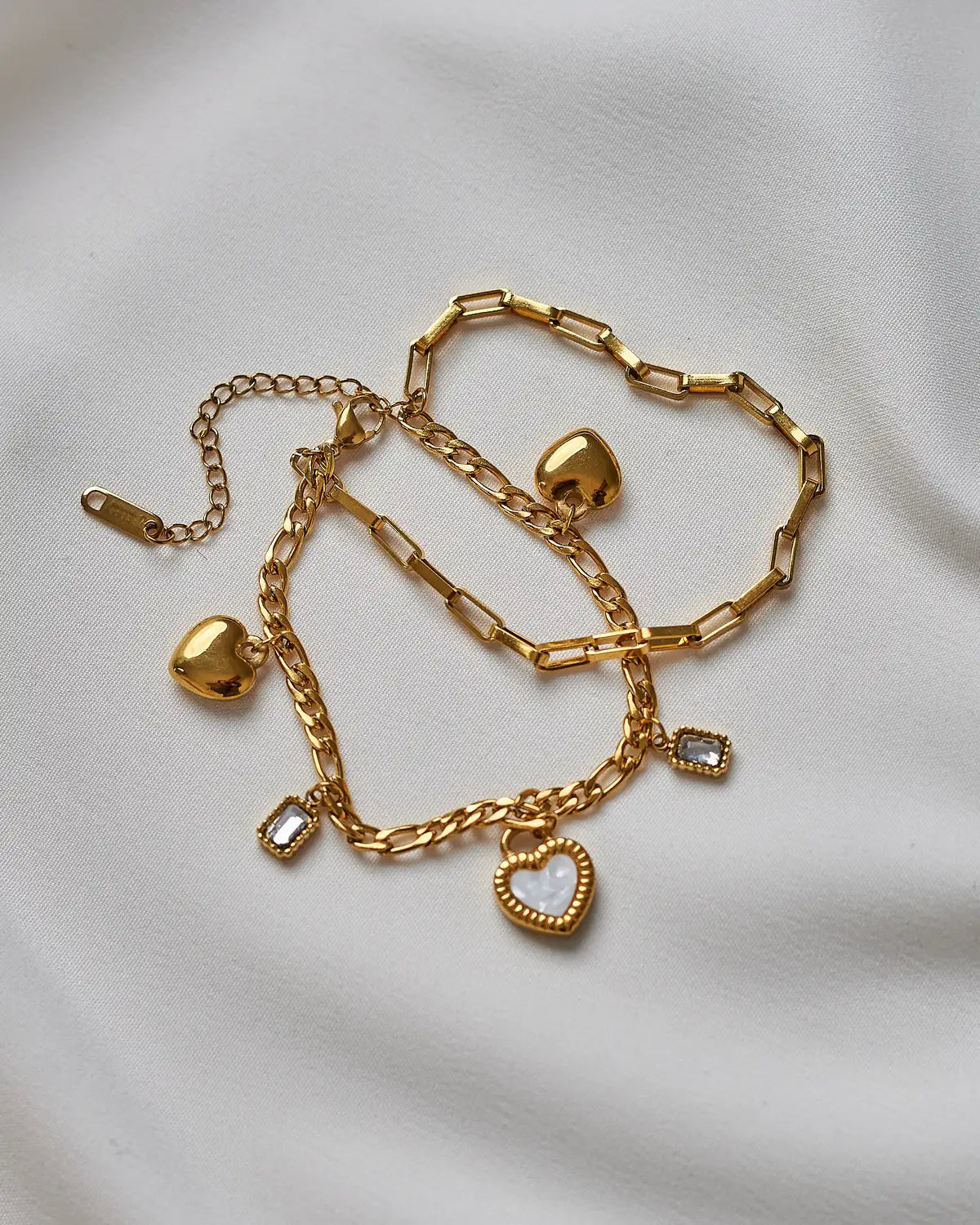 Black/White Heart Bracelet