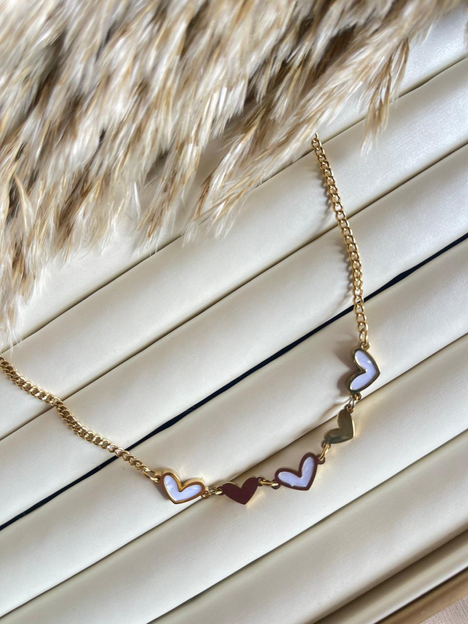 Mini Hearts Flock Necklace