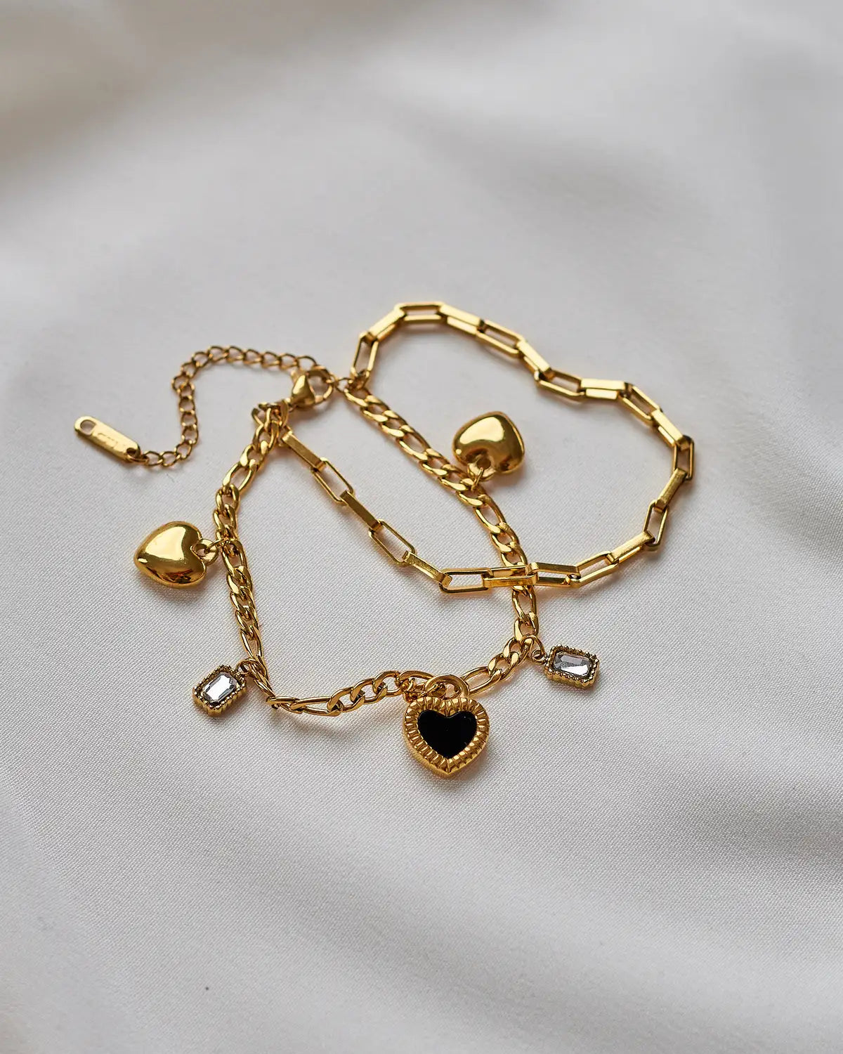 Black/White Heart Bracelet