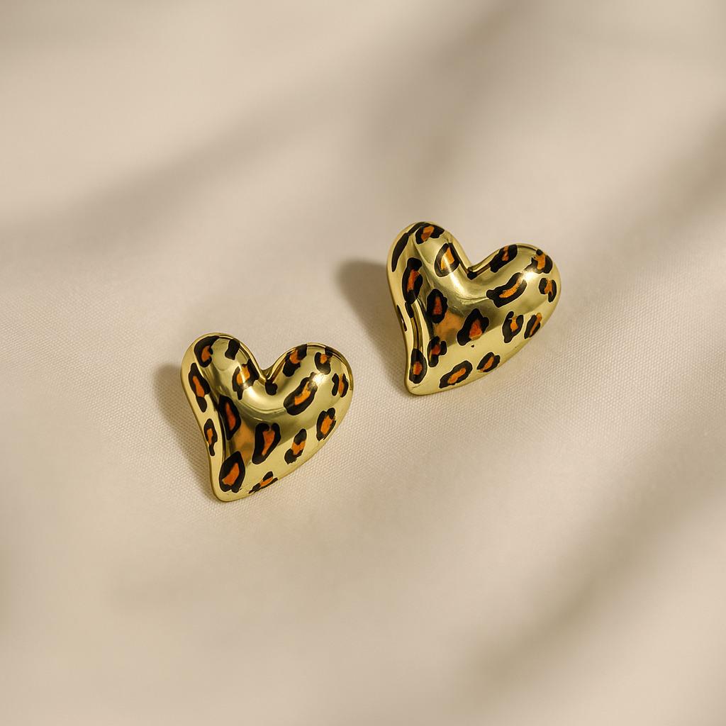 Crunchy Heart Earrings